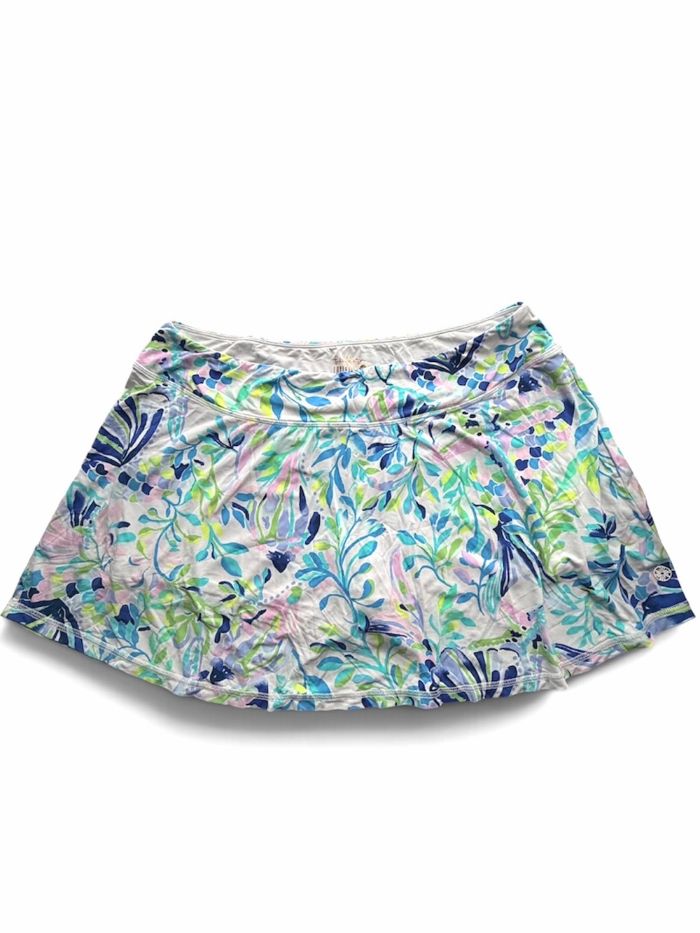Lilly Pulitzer Luxletic Pastel Floral Skort in Blue, Green & Pink Sz. XL